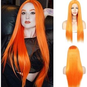 SheerBeauté 24” Orange Silky Lace Front Wig